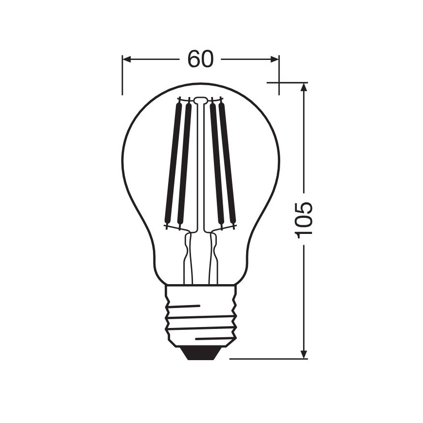 LED Żarówka FILAMENT A100 E27/11W/230V 2700K - Osram