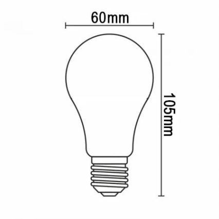 LED Żarówka FILAMENT A60 E27/12W/230V 3000K