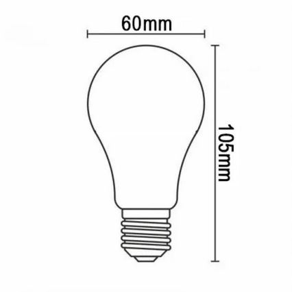 LED Żarówka FILAMENT A60 E27/12W/230V 330° 4000K