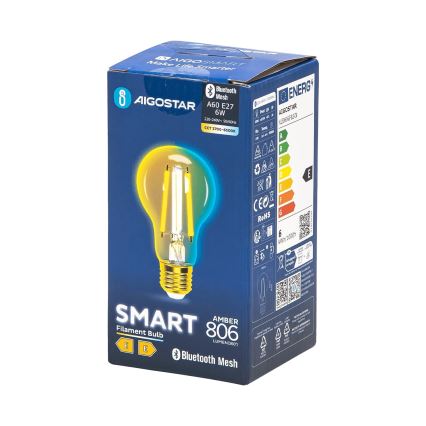 LED Żarówka ściemnialna FILAMENT MESH Smart A60 E27/6W/230V 2700-6500K - Aigostar