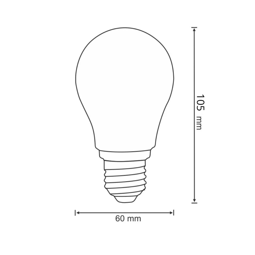 LED Żarówka FILAMENT A60 E27/6W/230V 3000K