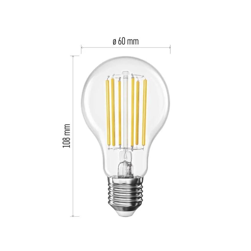 LED Żarówka FILAMENT A60 E27/7,2W/230V 2700K