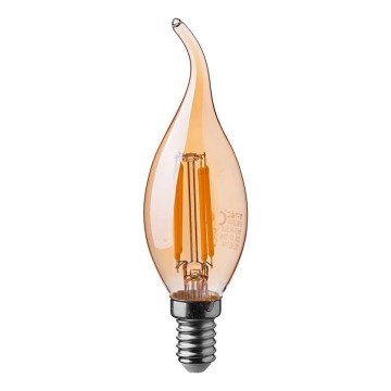 LED Żarówka FILAMENT AMBER E14/4W/230V 2200K
