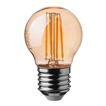 LED Żarówka FILAMENT AMBER G45 E27/4W/230V 2200K