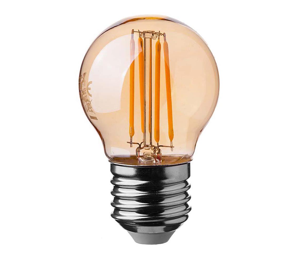 LED Żarówka FILAMENT AMBER G45 E27/4W/230V 2200K