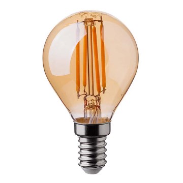 LED Żarówka FILAMENT AMBER P45 E14/4W/230V 2200K