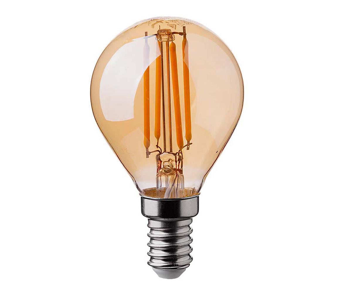 LED Żarówka FILAMENT AMBER P45 E14/4W/230V 2200K