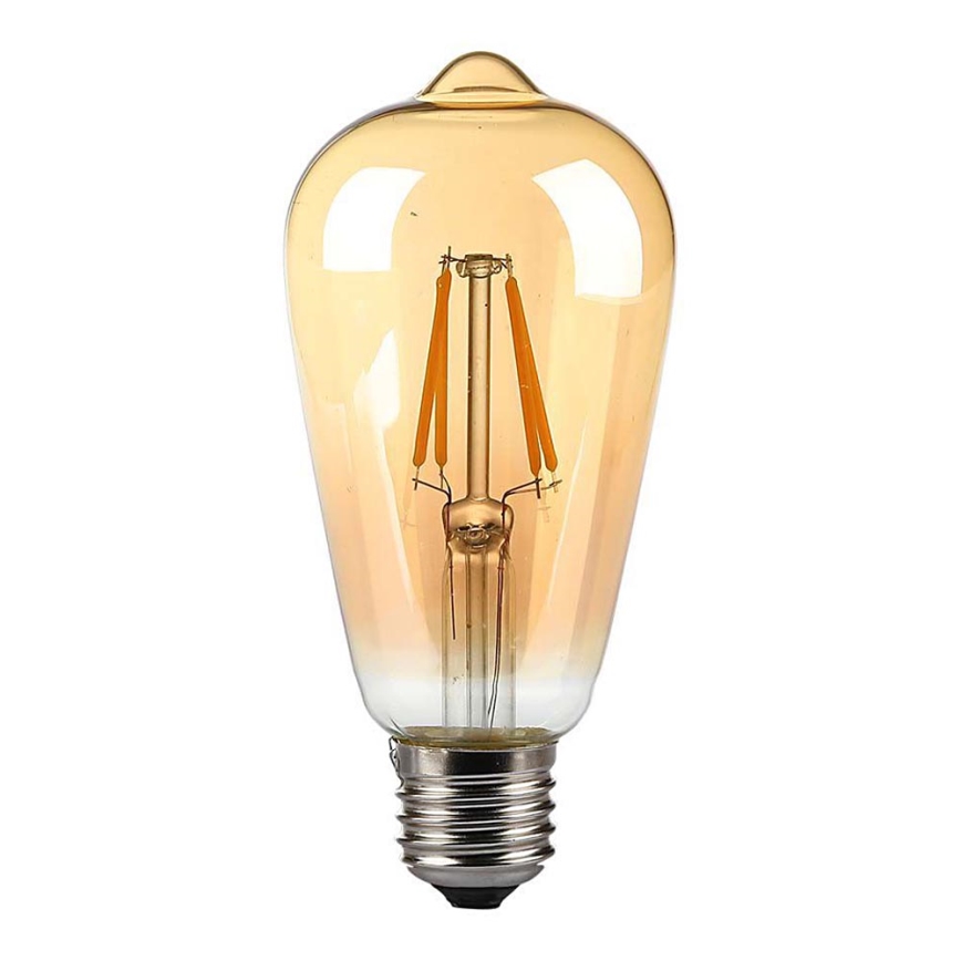 LED Żarówka FILAMENT AMBER ST64 E27/8W/230V 2200K