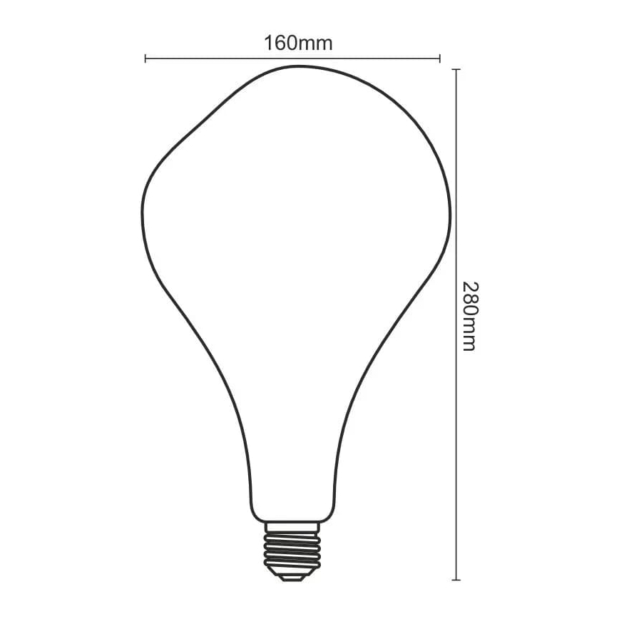 LED Żarówka FILAMENT BUMPED SMOKE ET160 E27/4W/230V 2000K