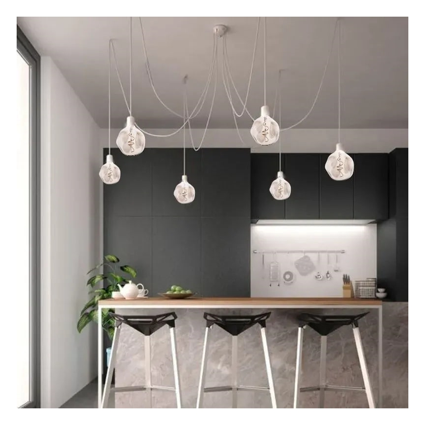 LED Żarówka FILAMENT BUMPED SMOKE G125 E27/4W/230V 2000K przydymiona