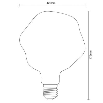 LED Żarówka FILAMENT BUMPED SMOKE G125 E27/4W/230V 2000K przydymiona