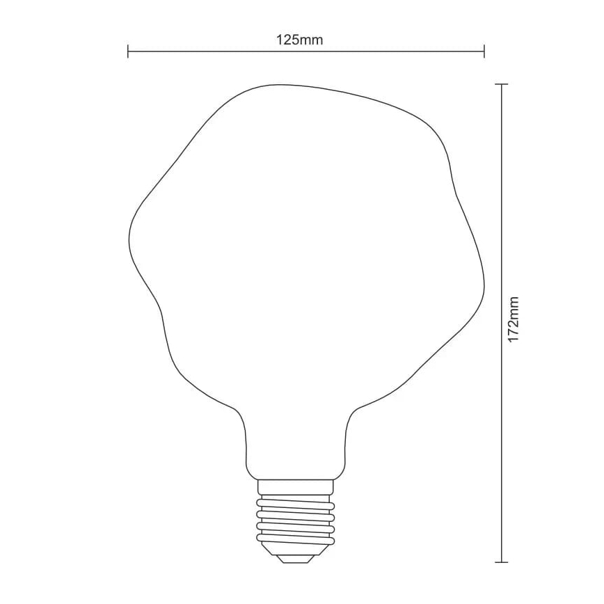 LED Żarówka FILAMENT BUMPED SMOKE G125 E27/4W/230V 2000K przydymiona