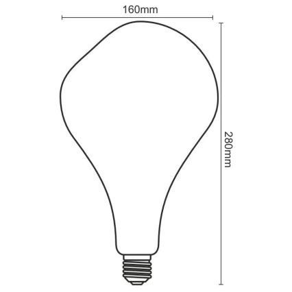 LED Żarówka FILAMENT BUMPED VINTAGE ET160 E27/4W/230V 2000K