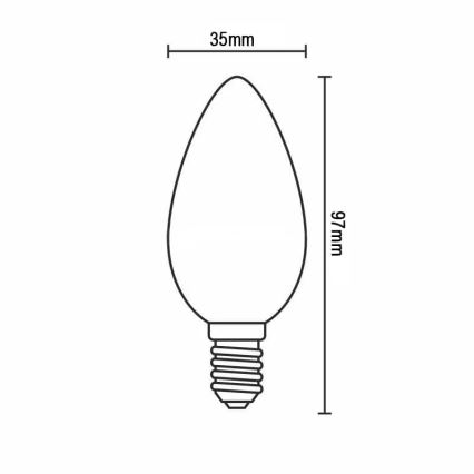 LED Żarówka FILAMENT C35 E14/4W/230V 4000K