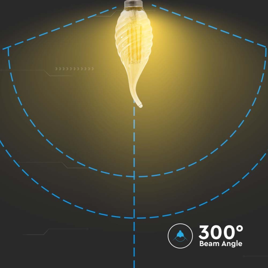 LED Żarówka FILAMENT E14/4W/230V 2200K