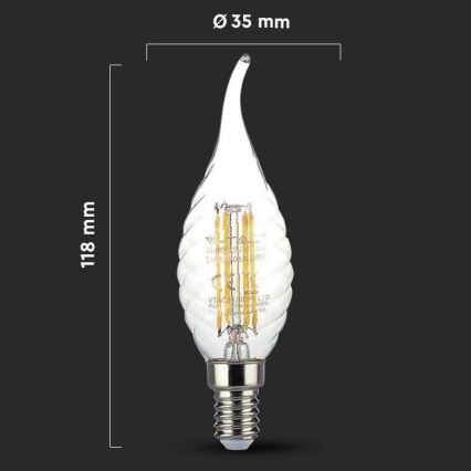 LED Żarówka FILAMENT E14/4W/230V 3000K