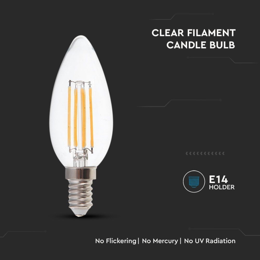 LED Żarówka FILAMENT E14/4W/230V 3000K