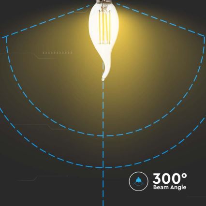 LED Żarówka FILAMENT E14/4W/230V 6500K