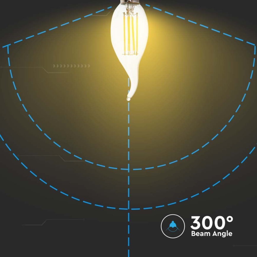 LED Żarówka FILAMENT E14/4W/230V 6500K