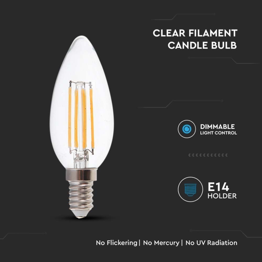 LED Żarówka FILAMENT E14/5,5W/230V 4000K