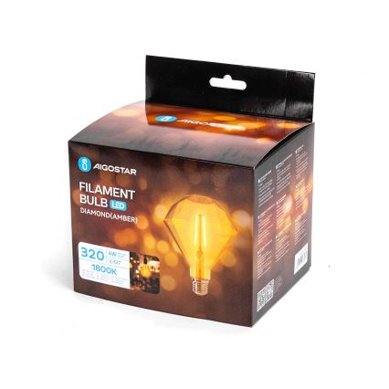 LED Żarówka FILAMENT E27/4W/230V 1800K diamant - Aigostar