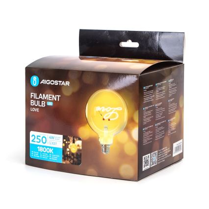 LED Żarówka FILAMENT E27/4W/230V 1800K miłość - Aigostar