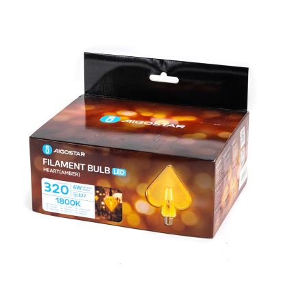 LED Żarówka FILAMENT E27/4W/230V 1800K serce - Aigostar