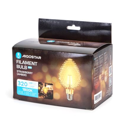 LED Żarówka FILAMENT E27/4W/230V 1800K truskawka - Aigostar