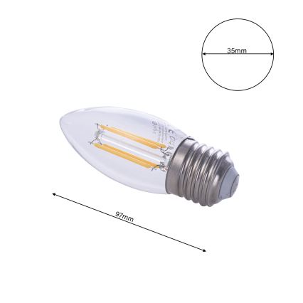 LED Żarówka FILAMENT E27/4W/230V 2700K