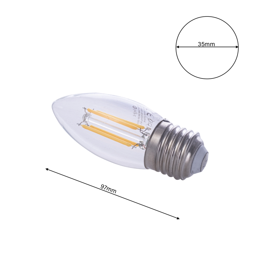 LED Żarówka FILAMENT E27/4W/230V 2700K