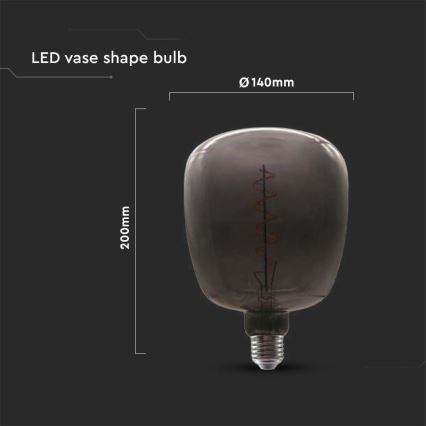 LED Żarówka FILAMENT E27/4W/230V czarne