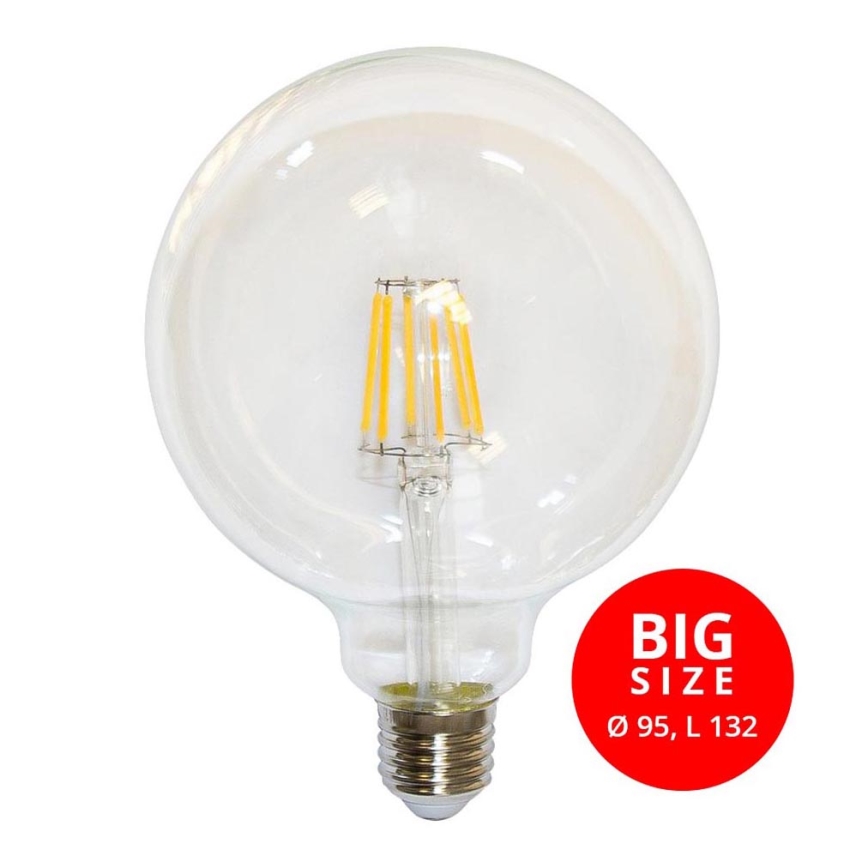 LED Żarówka FILAMENT E27/8W/230V 2700K 806lm