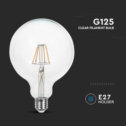 LED Żarówka FILAMENT G125 E27/10W/230V 3000K