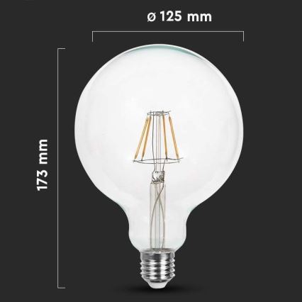 LED Żarówka FILAMENT G125 E27/10W/230V 3000K