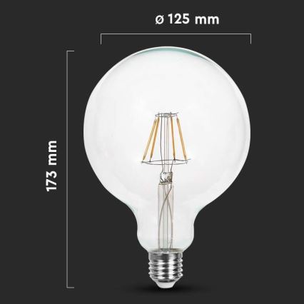 LED Żarówka FILAMENT G125 E27/10W/230V 4000K