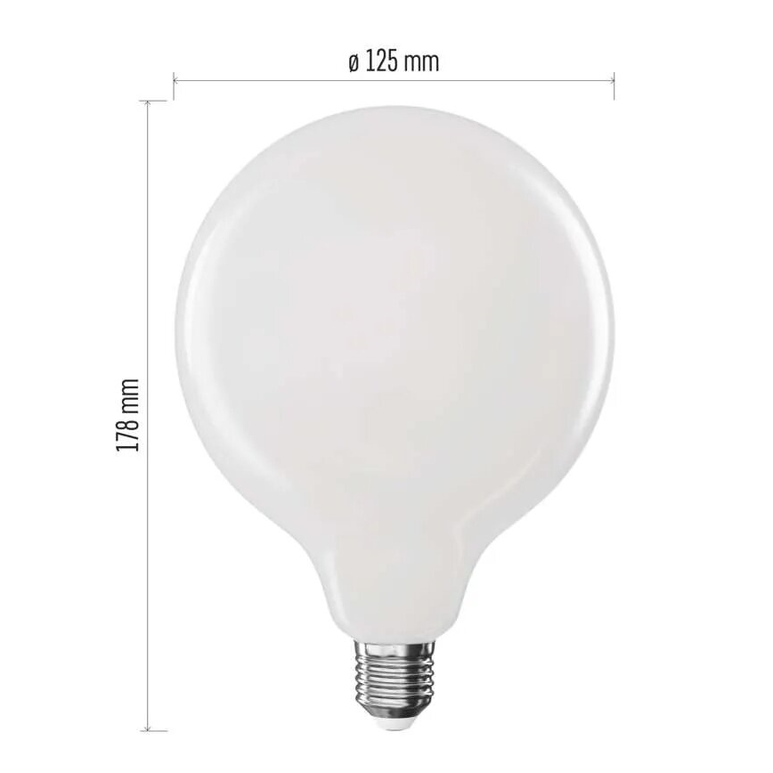 LED Żarówka FILAMENT G125 E27/18W/230V 2700K