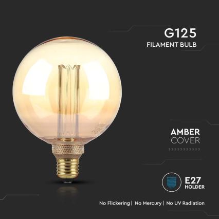 LED Żarówka FILAMENT G125 E27/4W/230V 1800K Art Edition