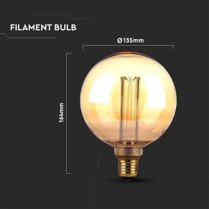 LED Żarówka FILAMENT G125 E27/4W/230V 1800K Art Edition