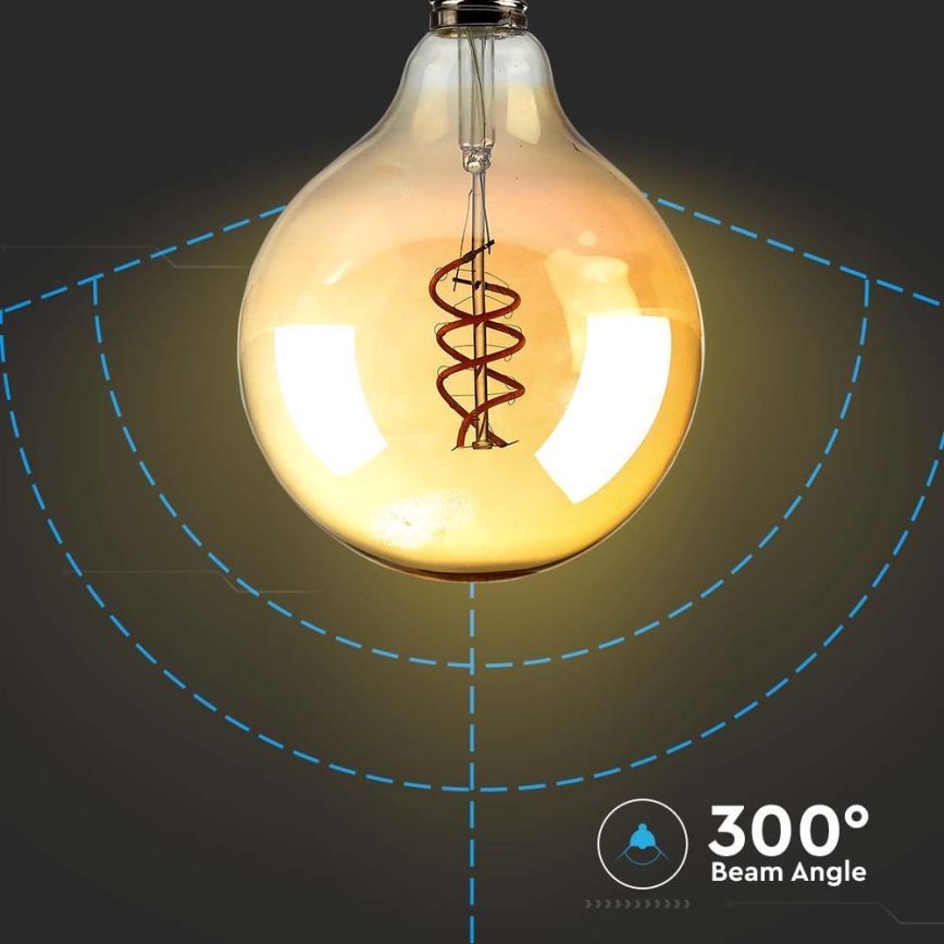 LED Żarówka FILAMENT G125 E27/6W/230V 1800K