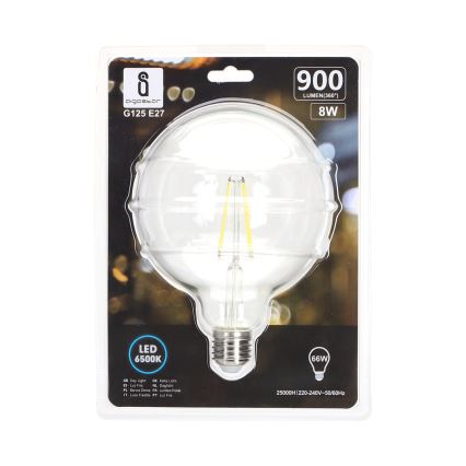 LED Żarówka FILAMENT G125 E27/8W/230V 6500K - Aigostar