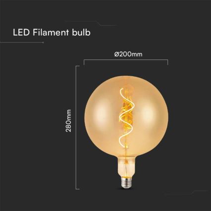 LED Żarówka FILAMENT G200 E27/4W/230V 2700K