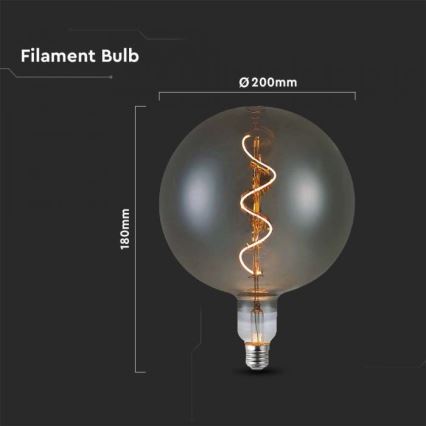 LED Żarówka FILAMENT G200 E27/4W/230V 2700K