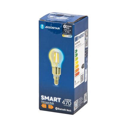 LED Żarówka ściemnialna FILAMENT MESH Smart G45 E14/4,5W/230V 2700-6500K - Aigostar