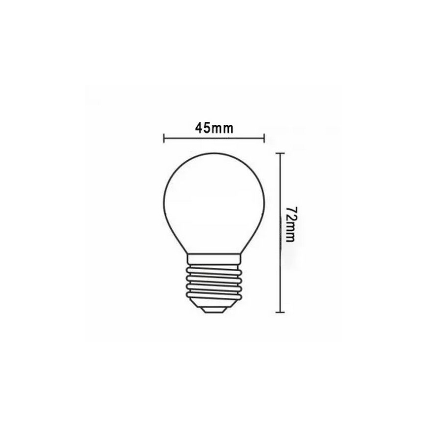 LED Żarówka FILAMENT G45 E27/2W/230V 3000K
