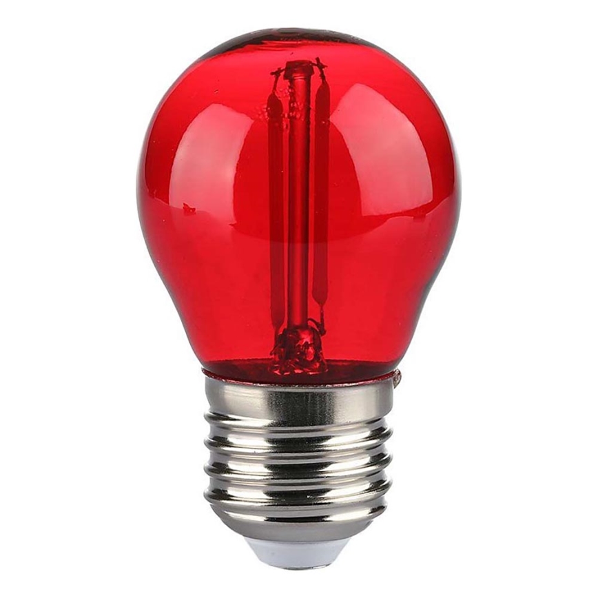 LED Żarówka FILAMENT G45 E27/2W/230V czerwona