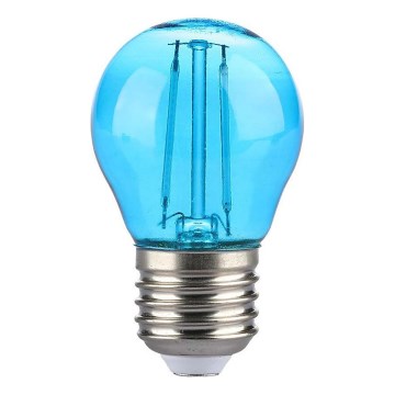 LED Żarówka FILAMENT G45 E27/2W/230V niebieska