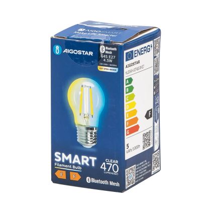 LED Żarówka ściemnialna FILAMENT MESH Smart G45 E27/4,5W/230V 2700-6500K - Aigostar