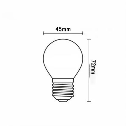 LED Żarówka FILAMENT G45 E27/4W/230V 3000K