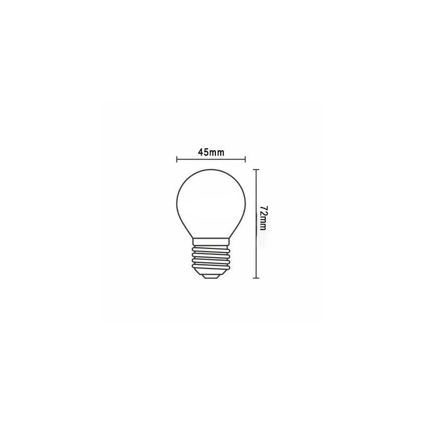 LED Żarówka FILAMENT G45 E27/4W/230V 3000K