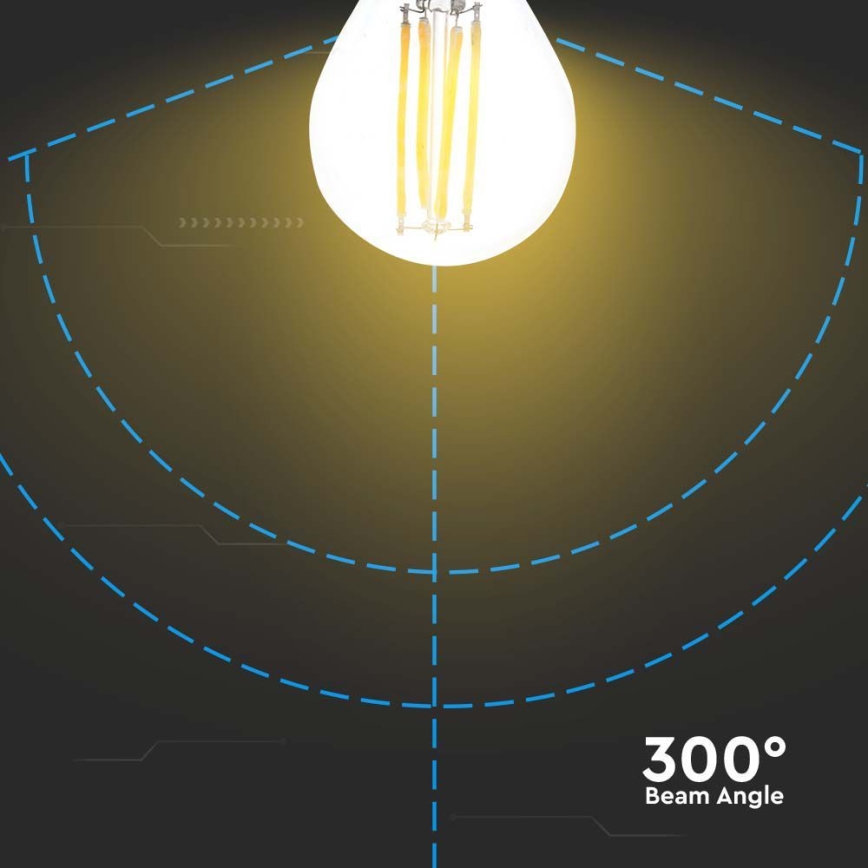 LED Żarówka FILAMENT G45 E27/6W/230V 4000K